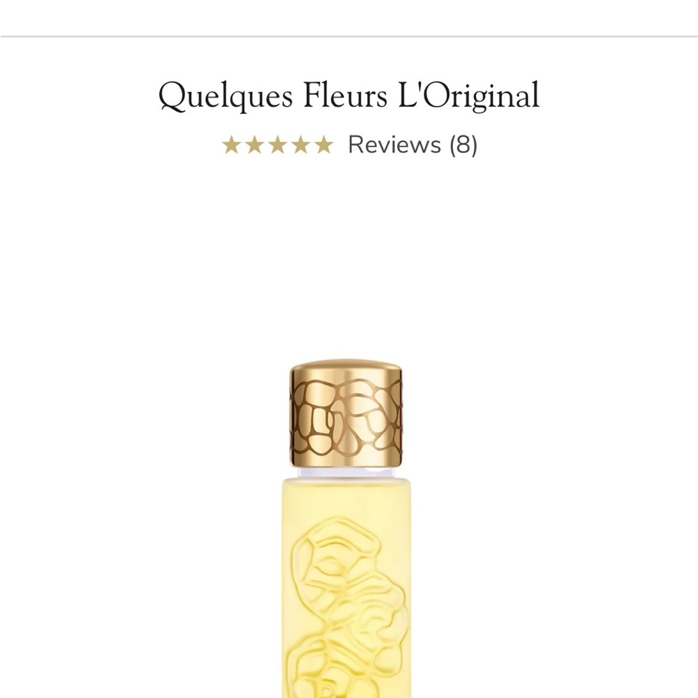 Quelques Flores original half of 1 ounce bottle